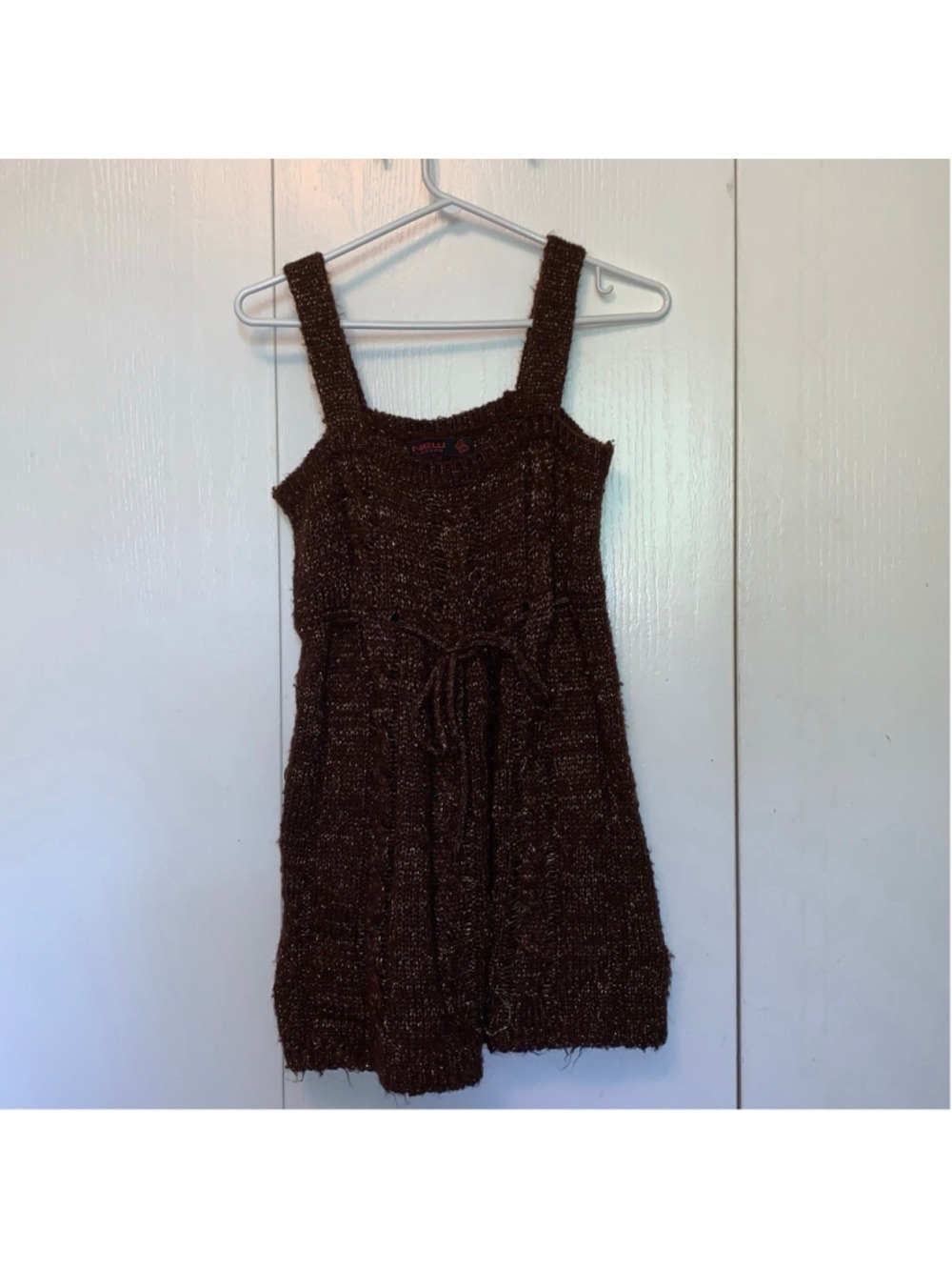 Women's New London Brown Knit Dress Size Small